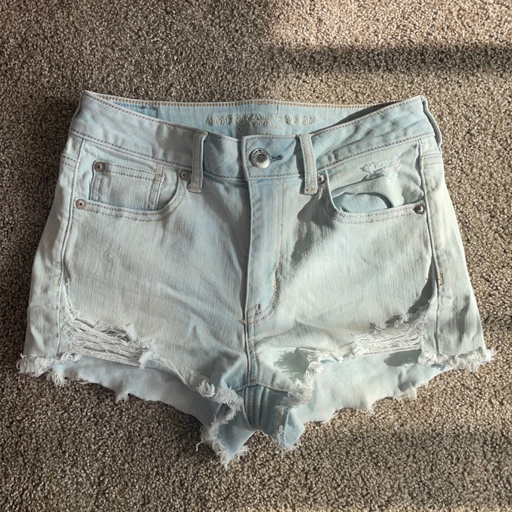American Eagle light wash jean shorts